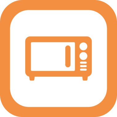 Mikrodalga ikon vektör resimleme arkaplanı 