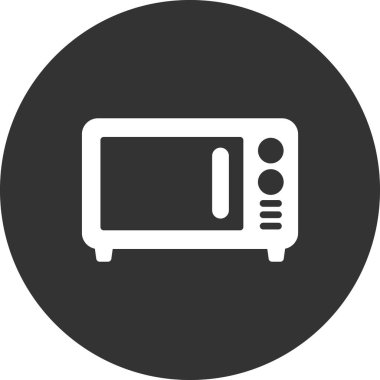 Mikrodalga ikon vektör resimleme arkaplanı 