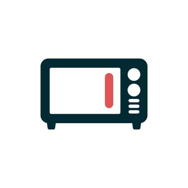 Mikrodalga ikon vektör resimleme arkaplanı 