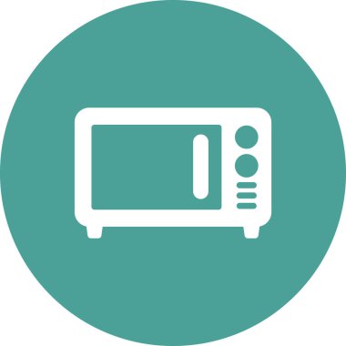 Mikrodalga ikon vektör resimleme arkaplanı 