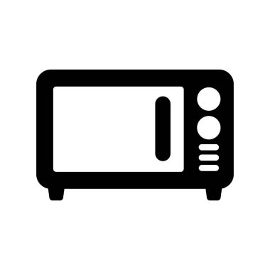 Mikrodalga ikon vektör resimleme arkaplanı 