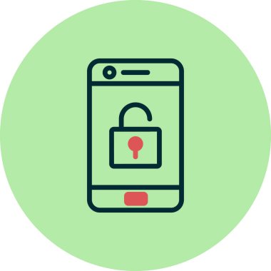 Cep telefonu simgesi, vektör illüstrasyonu 