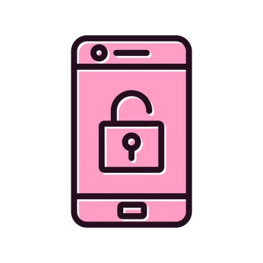 Cep telefonu simgesi, vektör illüstrasyonu 