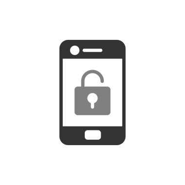 Cep telefonu simgesi, vektör illüstrasyonu 