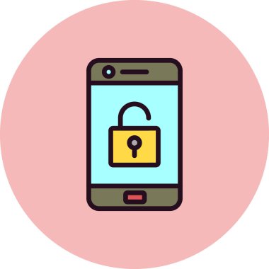 Cep telefonu simgesi, vektör illüstrasyonu 