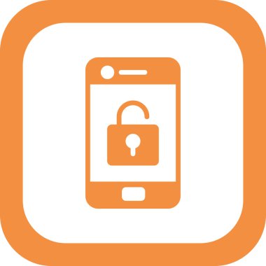 Cep telefonu simgesi, vektör illüstrasyonu 