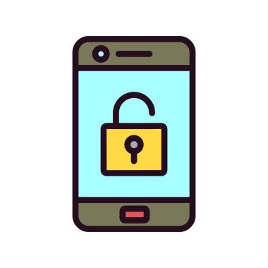 Cep telefonu simgesi, vektör illüstrasyonu 