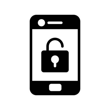 Cep telefonu simgesi, vektör illüstrasyonu 