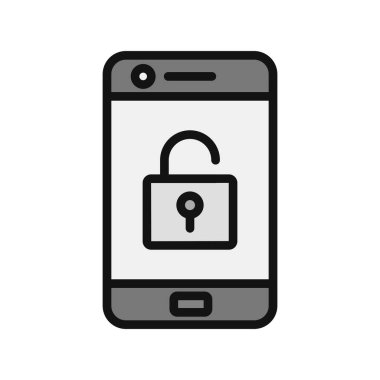 cep telefonu simgesi, vektör illüstrasyonu 