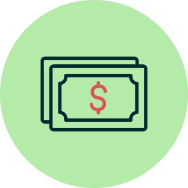 Dolar gagası ikon vektör illüstrasyonu 