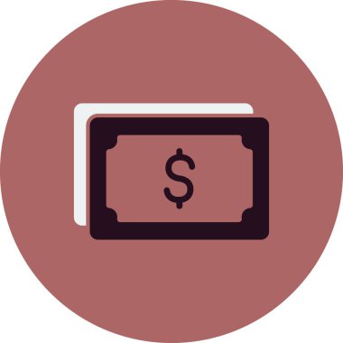 Dolar gagası ikon vektör illüstrasyonu 