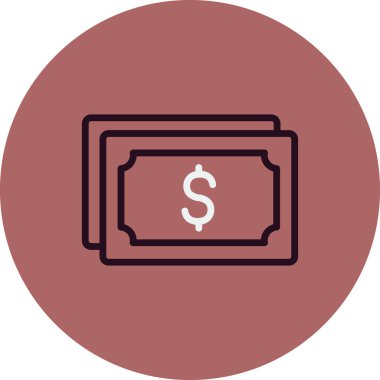 Dolar gagası ikon vektör illüstrasyonu 