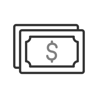 Dolar gagası ikon vektör illüstrasyonu 