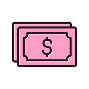 Dolar gagası ikon vektör illüstrasyonu 