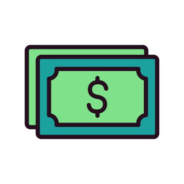 Dolar gagası ikon vektör illüstrasyonu 