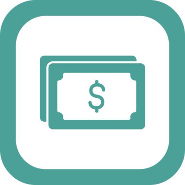 Dolar gagası ikon vektör illüstrasyonu 