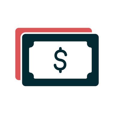 Dolar gagası ikon vektör illüstrasyonu 