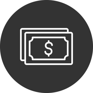 Dolar gagası ikon vektör illüstrasyonu 