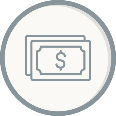 Dolar gagası ikon vektör illüstrasyonu 