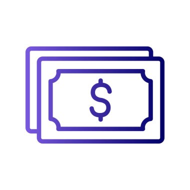 Dolar gagası ikon vektör illüstrasyonu 