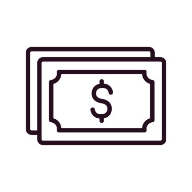 Dolar gagası ikon vektör illüstrasyonu 