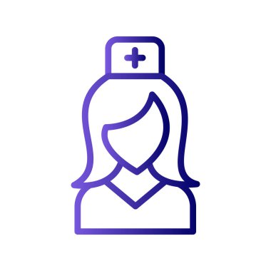 hemşire vektör çizgisi resimleme 