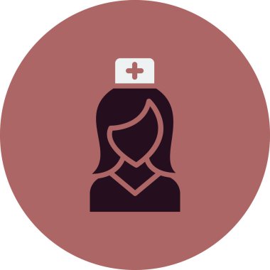 hemşire vektör çizgisi resimleme 