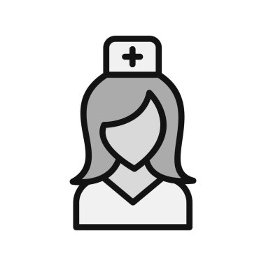 hemşire vektör çizgisi resimleme 