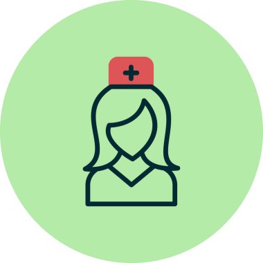 hemşire vektör çizgisi resimleme 