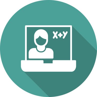 Çevrimiçi Sınıf Web simgesi basit illüstrasyon 