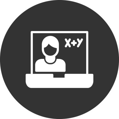 Çevrimiçi Sınıf Web simgesi basit illüstrasyon 