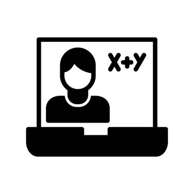 Çevrimiçi Sınıf Web simgesi basit illüstrasyon 