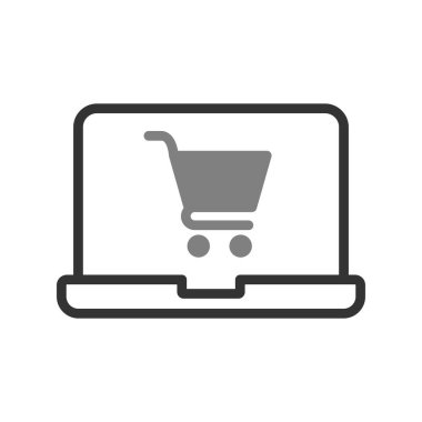 Çevrimiçi Dükkan simgesi vektör çizimi