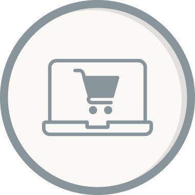 Çevrimiçi Dükkan simgesi vektör çizimi