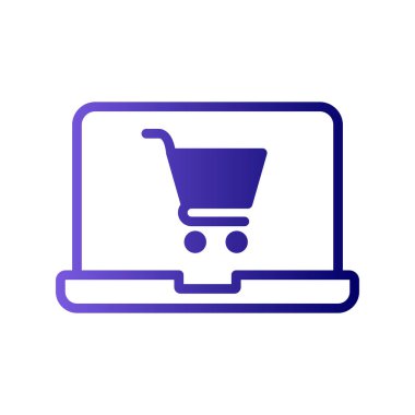 Çevrimiçi Dükkan simgesi vektör çizimi