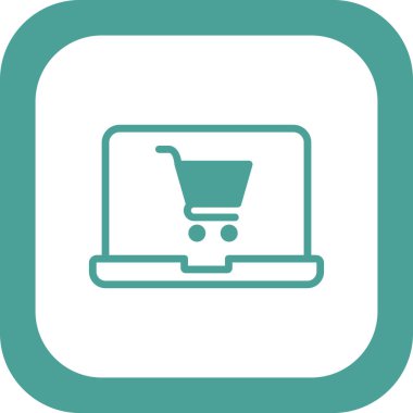 Çevrimiçi Dükkan simgesi vektör çizimi