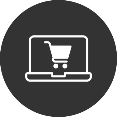 Çevrimiçi Dükkan simgesi vektör çizimi