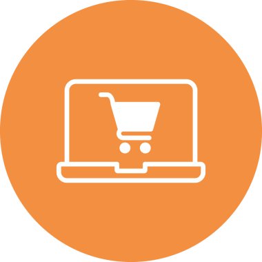 Çevrimiçi Dükkan simgesi vektör çizimi