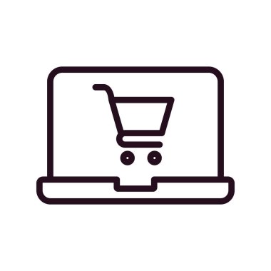 Çevrimiçi Dükkan simgesi vektör çizimi