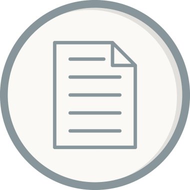 Belge. Web simgesi basit vektör illüstrasyonu 