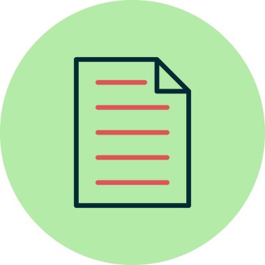 Belge. Web simgesi basit vektör illüstrasyonu 