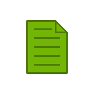 Belge. Web simgesi basit vektör illüstrasyonu 