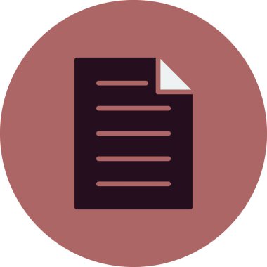 Belge. Web simgesi basit vektör illüstrasyonu 