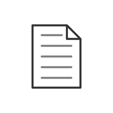 Belge. Web simgesi basit vektör illüstrasyonu 