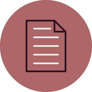 Belge. Web simgesi basit vektör illüstrasyonu 