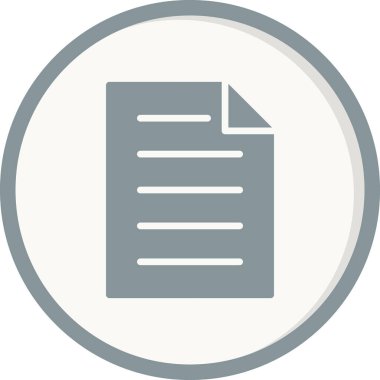 Belge. Web simgesi basit vektör illüstrasyonu 