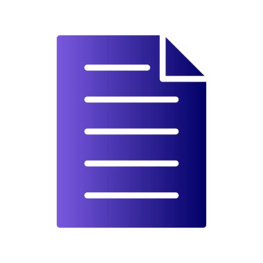 Belge. Web simgesi basit vektör illüstrasyonu 