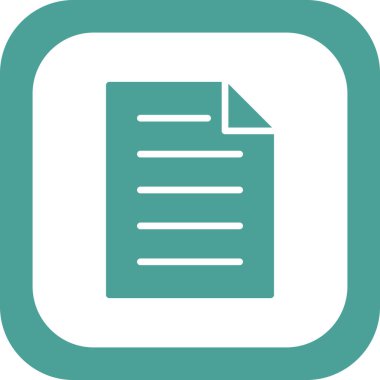 Belge. Web simgesi basit vektör illüstrasyonu 