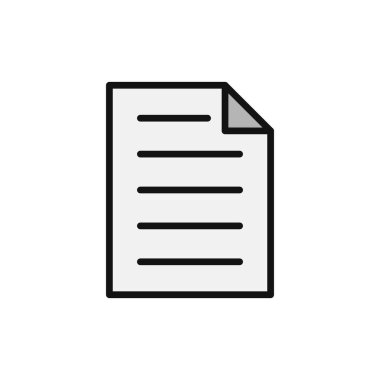 Belge. Web simgesi basit vektör illüstrasyonu 