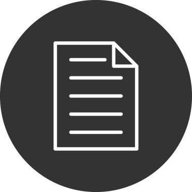 Belge. Web simgesi basit vektör illüstrasyonu 